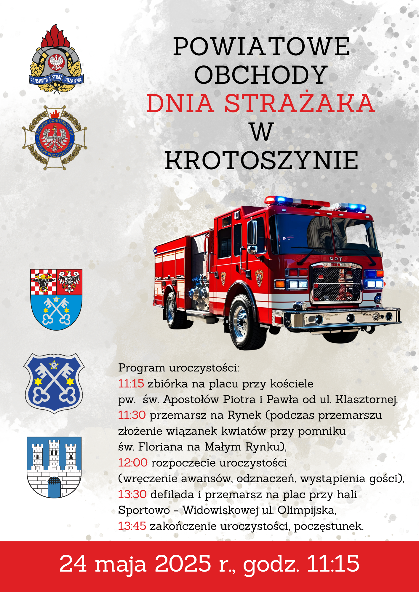 Plakat   Powiatowe Obchody Dnia Strazaka   Krotoszyn 2025